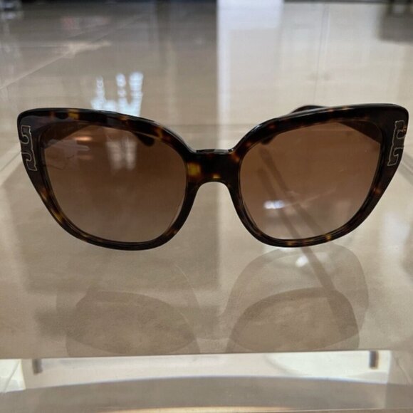 NWT! NEW! Tory Burch Sunglasses -Dark Tortoise / Brown Gradient - Picture 4 of 7
